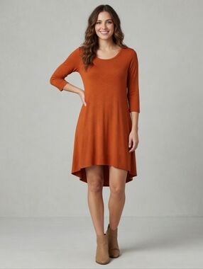 Asymmetrical Rust  Dress Forever Rose(5 For $20 Item)